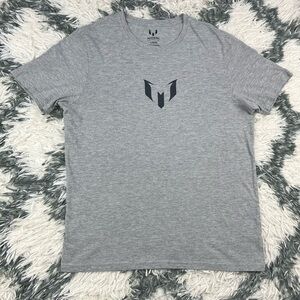 Messi Collection Men's Gray Graphic Logo T-shirt Size Large